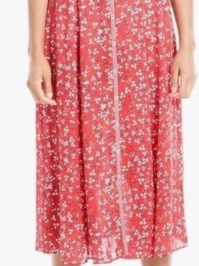 Max Studio Red Floral Maxi Skirt